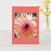 Rosa Pfirsich-Gänseblümchen-Blumen-Raum-innere Karte (Gelbe Blume)