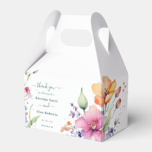 Rosa Pfirsich Gelbe Blüten Geschenkschachtel