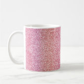 Rosa Pfirsich-Kunstglitter Kaffeetasse (Links)