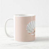 Rosa Pfirsich-Rosa Perlen Schale Kaffeetasse (Links)