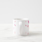 Rosa Pfirsich-Rosenblüten Floral Espressotasse (Rückseite)
