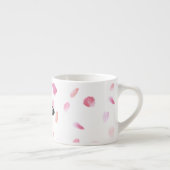 Rosa Pfirsich-Rosenblüten Floral Espressotasse (Rechts)