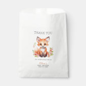 Rosa Pfirsich-Wald-Fuchs-Baby-Shower-Geschenktüte Geschenktütchen (Vorderseite)