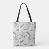 Rosa Pfirsichbaum Blossom All-over-Print Tasche (Rückseite)