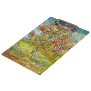 Rosa Pfirsichbaum in Blüten by Vincent van Gogh Klemmbrett