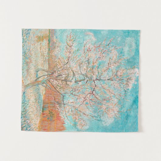 Rosa Pfirsichbaum, Vincent van Gogh Wandteppich (Vorderseite (Horizontal))