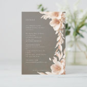 Rosa Pfirsichblume Begleitkarte (Stehend Vorderseite)