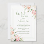 Rosa Pfirsichblüte Elegantes Brautparty Einladung (Vorderseite)