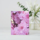 Rosa Pfirsichblüten Postkarte (Stehend Vorderseite)