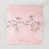 Rosa Pfirsichblüten Romantische Floralien Asiatisc Platzkarte (Außenseite Aufgefaltet)