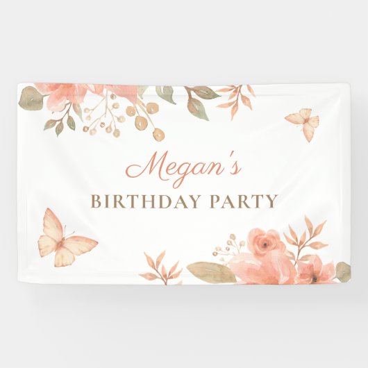 Rosa Pfirsiche Banner (Horizontal)