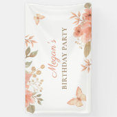 Rosa Pfirsiche Banner (Vertikal)