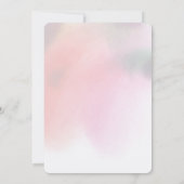 Rosa Pfirsichfarben Abstrakt Einladung (Rückseite)