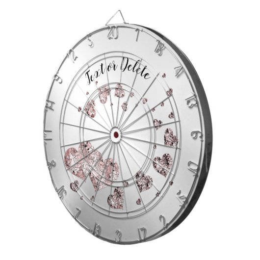 Rosa Pfirsichfarben Gestricke geometrische Formen Dartscheibe (Vorderseite rechts)