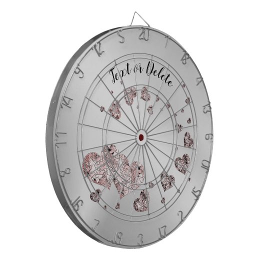 Rosa Pfirsichfarben Gestricke geometrische Formen Dartscheibe (Vorderseite Links)