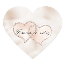 Rosa Pfirsichfarben Rose Glitz Herz