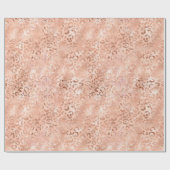 Rosa Pfirsichfarben Rose Gold Leopard Geschenkpapier (Flach)