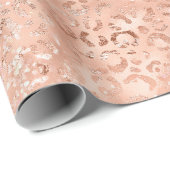 Rosa Pfirsichfarben Rose Gold Leopard Geschenkpapier (Rolleneckpunkt)