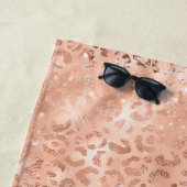 Rosa Pfirsichfarben Rose Gold Leopard Strandtuch (Beispiel)