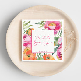 Rosa, pfirsichfarbene Birnen, elegantes Brautparty Serviette