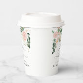 Rosa pfirsichfarbene Duschkabine Party Pappbecher (Links)