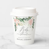 Rosa pfirsichfarbene Duschkabine Party Pappbecher (Vorderseite)