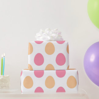 Rosa-pfirsichfarbene Oster-Eier-Verpackungspapier Geschenkpapier