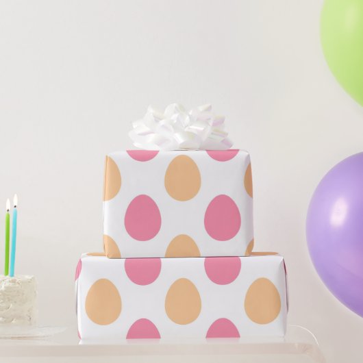 Rosa-pfirsichfarbene Oster-Eier-Verpackungspapier Geschenkpapier (Partygeschenke)