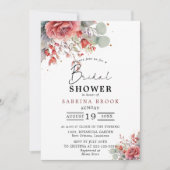 Rosa Pfirsichfarbenes blaues Brautparty Einladung (Vorderseite)