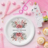 Rosa Pfirsichfarbenes blaues Brautparty Pappteller (Party)