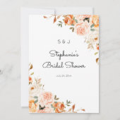 Rosa Pfirsichfarbenes Brautparty - Suche Einladung (Rückseite)