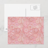 Rosa, pfirsichfarbenes Muster Postkarte (Vorne/Hinten)