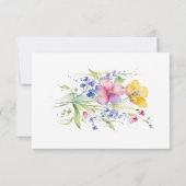 Rosa Pfirsichgelbe Blüten Save the Date Karte (Rückseite)