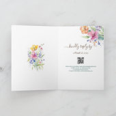 Rosa Pfirsichgelbe Gelbblüten Gelbe Gedeckte Einla Einladung (Innenseite)