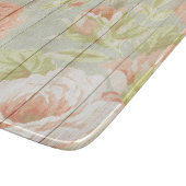 Rosa Pfirsichglas-Rose Schneidebrett (Ecke)