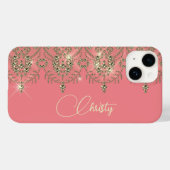 Rosa pfirsichgoldgelb verleihen elegantem, funkeln Case-Mate iPhone hülle (Rückseite (Horizontal))