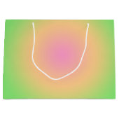 Rosa Pfirsichgrün Gradient Ombre Aura Große Geschenktüte (Vorderseite)
