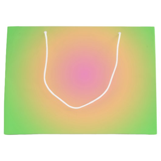 Rosa Pfirsichgrün Gradient Ombre Aura Große Geschenktüte (Vorderseite)