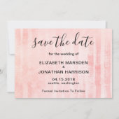 Rosa Pfirsichkoralle Save the Date Foto (Rückseite)