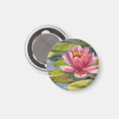 Rosa-Pfirsichlilie auf dem Kühlschrankmagnet der g (Vorderseite/Rückseite)