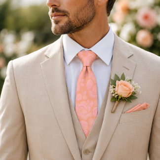 Rosa Pfirsichpfirsich Hochzeit Neck Tie Krawatte