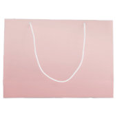 Rosa Pfirsichpfirsich Ombre Große Geschenktüte (Rückseite)