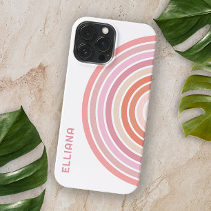 Rosa Pfirsichpfirsichfarben Orange Rote Mitte Jahr iPhone 15 Pro Max Hülle