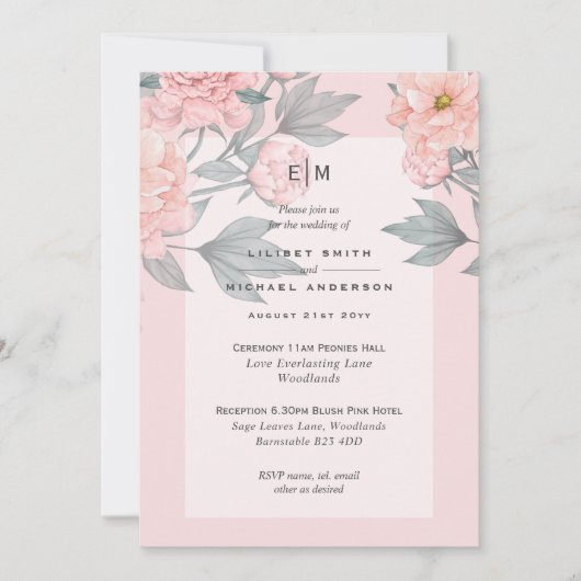 Rosa Pfirsichpfirsichpfirsichpfirsiche Hochzeit Ei (Vorderseite)