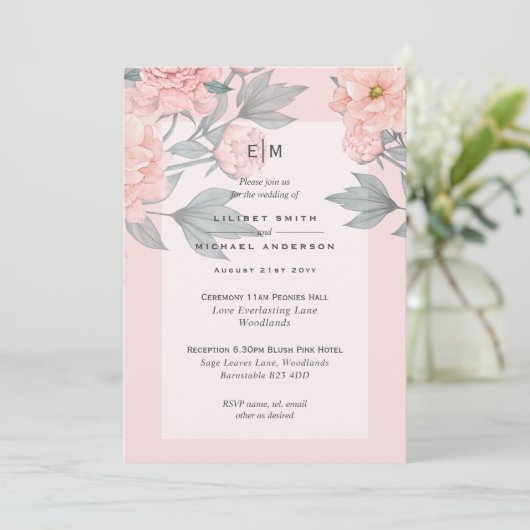 Rosa Pfirsichpfirsichpfirsichpfirsiche Hochzeit Ei (Stehend Vorderseite)