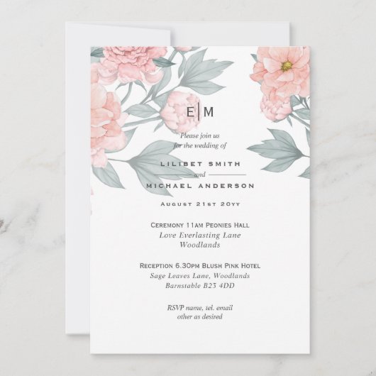 Rosa Pfirsichpfirsichpfirsichpfirsiche Hochzeit Ei (Vorderseite)