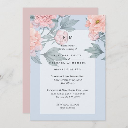 Rosa Pfirsichpfirsichpfirsichpfirsiche Hochzeit Ei (Vorne/Hinten)