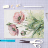 Rosa Pflaumen, zartes Blumenwasser Seidenpapier (Handwerk)