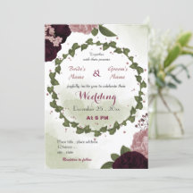 Rosa Pflaumenburgunde Blume Grüne Trauung