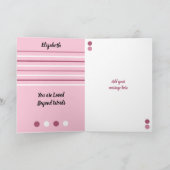 Rosa phantastische Tochter Foto Geburtstag Karte (Innenseite)